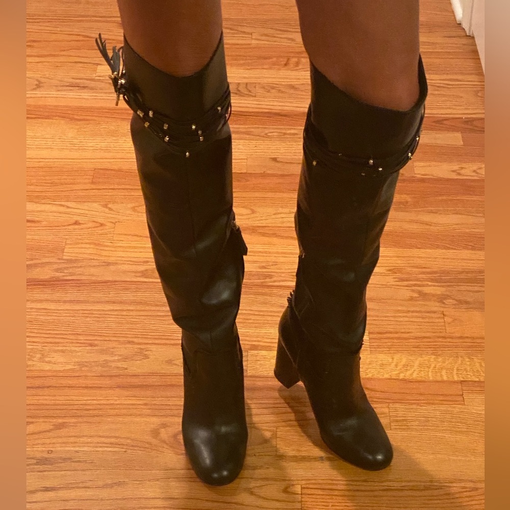 Aquazzura over the knee black boots size 40
